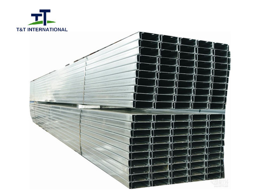 High Strength C Channel Galvanized Steel Q235B Material ISO Certification