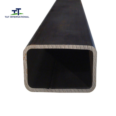 60*40 Polished Rectangular Metal Pipe , Rectangular Box Section With Punch Hole