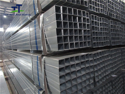 Zinc Coated Carbon Steel Galvanized Square Pipe 3 Inch Professional Pre Treatments