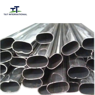 Chrome Oval Steel Pipe Clean Rounded Lines Durable For Architectural Purposes