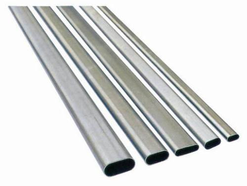 Welded Rolled Hardware Flat Oval Steel Tube 0.5 - 10mm Thickness Metallic Color