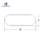 Professional Carports Flat Oval Steel Tubing 0.5-10mm Thickness ISO Certification
